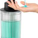 Automatic Soap Dispenser Liquid Touchless: 9oz Black Acrylic - Rechargeable Electric Smart 3 Level Adjustable Auto Hand Soap Dispenser - Dish Bathroom Kitchen