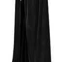 Adult Velvet Cape with Hood,Velvet Cloak for Women and Men,Costumes for Halloween Christmas Renaissance (110cm/43inch, Black)
