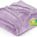 Utopia Bedding Fleece Blanket Queen Size Lilac 300GSM Luxury Fuzzy Soft Anti-Static Microfiber Bed Blanket (90x90 Inch)
