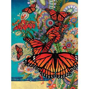 Bits and Pieces - 300 Piece Jigsaw Puzzle for Adults - 18" x 24" - Monarch Madness - 300 pc Large Piece Colorful Butterflies Jigsaw by David Galchutt Bits and Pieces - 300 Piece Jigsaw Puzzle for Adults - 18" x 24" - Monarch Madness - 300 pc Large Piece Colorful Butterflies Jigsaw by David Galchutt