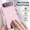 Yriklso 3 in 1 for iPhone Air Phone Case,1X Screen Protector +1X Camera Lens,Shockproof for iPhone Air Case, Military Grade Drop Protection, Protective Hard Back Slim Translucent Case,Pink