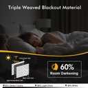 MIULEE Cream Blackout Curtains for Bedroom Living Room 54 Inches Long 2 Panels, Thermal Insulated Room Darkening Drapes Grommet Noise Reducing Light Blocking Window Treatments 40x54 Inch