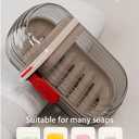 2 x Travel Soap Case,Portable Leakproof Bar Soap Holder Container Box Dish with Lid for Home Bathroom Gym Camping Vacation Travel Essentials,Travel Essentials (Transparency)