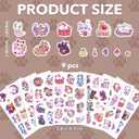 Cute Cats Water Bottle Stickers for Kids Glow in The Dark, 140 PCS Vinyl Waterproof Kitty Stickers Pack for Laptop Skateboard Phone Case, Cute Kittens Decals for Teens (Luminescent-001ksch)