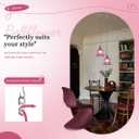 Hanging Swag Plug in Pendant Light Flower Shaped Purple Glass Plug Pendant Lamp with 15 ft Switch Cord Plug in Vintage Industrial Hanging Light for Kitchen Bedroom Background