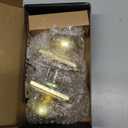 Gold Door Knobs,Interior Door Knob with Lock,Coastal Style Satin Brass Door knob for Privacy and Bedroom (1)