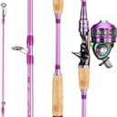 Souagyilang Spincast Fishing Rod Reel Combo,2 Pieces Medium Heavy Pole with Super Smooth Reel Trouble-Free Push-Button Bait Casting Design for Freshwater Bass Fishing, 5.9Ft