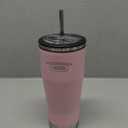 THERMOS ICON SERIES, Stainless Steel Cold Tumbler with Lid and Straw - 24 Ounce, Sunset Pink - Vacuum Insulated Tumbler
