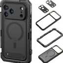 SMALLRIG Mobile Video Cage for iPhone 17 Pro, with Phone Case/TPU Soft Frame/T-Mount & 17mm Threaded Lens Backplate, Phone Video Rig for Videography Recording Vlog, Flagship Edition - 5542