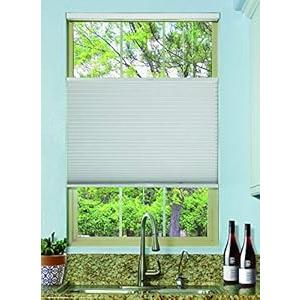 BlindsAvenue Cordless Top Down Bottom Up Cellular Honeycomb Shade, 9/ 16" Single Cell, Blackout, White, Size: 23.5" W x 48" H