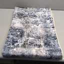 Washable Area Rugs 2'x10' Non-Slip Modern Abstract Soft for Living Room Entryway Bedroom Nursery, Print Pattern, Blue Grey Navy Gray