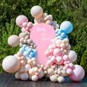 Babenest 7.2Ft Pink Wedding Arch Cover, Spandex Fitted Arch Backdrop Cover for Photography, Round Top Chiara Stand Cover for Party Ceremony Birthday Baby Shower Anniversary Decoration