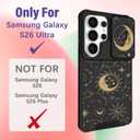Funermei for Samsung Galaxy S26 Ultra Case - Women Girls Cute Phone Cover Girly Aesthetic Stars Sun Moon Unique Design with Slide Camera Cover and Dual Protection Funda for Samsung S26 Ultra Case