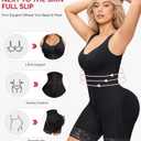 Nebility Fajas Colombianas Moldeadoras Shapewear for Women Tummy Control Postpartum Body Shaper Bodysuit with Zipper Crotch, S