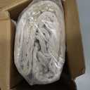 Loom and Mill Elegant Jacquard Table Runner 108 inches Long, Luxury Floral Table Runners with Handmade Multi-Tassels for Dining Room Dresser Party Holiday Banquet Decoration (Beige+White,13x108 inch)