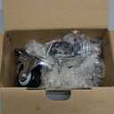 Finnhomy Stem Caster Wheels 2 Inch Heavy Duty Threaded Swivel Casters 1/4" - 20 x 1 with Brake Set of 4 for Wire Shelf Wheel Anti-wear Smooth Casters, Black