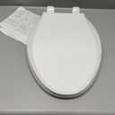 KOHLER 4636-RL-0 Cachet ReadyLatch Elongated Toilet Seat, Quiet-Close Lid, Contoured Seat, Grip-Tight Bumpers and Installation Hardware, White, 18.04"L x 14.18"W