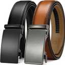 CHAOREN Leather Ratchet Belt Men 2 Pack - Customizable Fit, Effortless Style (35mm)