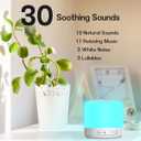 Easysleep Soundbar Speakers White Noise Sound Machine with 30 Sounds 12 Night Light 32 Volume 3 Timers Portable Sleep Machine for Office Travel Noise Canceling Lullaby & Rain Sound for Baby, Adults