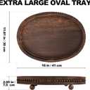 Wooden Decorative Tray-1611.8in Wood Beaded Coffee Table Decor Tray, Rustic Farmhouse Decor Tray for Living Room, Bathroom, Kitchen Dining Table, Serving Tray Home Decor