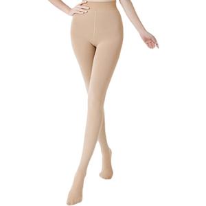 Pnadty Women's High Waisted Velvet Warm Elastic Tights Winter Fleece Lined Thick Leggings Pants (Beige)
