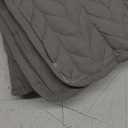 BYSURE All-Season Quilt Bedding Set(Queen, Grey), Braided Pattern Microfiber Bedspread, Lightweight Coverlet with 2 Shams