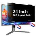 SCRMMQH Magnetic 24 Inch Privacy Screen for Monitor 16:9 Aspect Ratio Hanging Removable Privacy Screen for Computer Monitor, Anti Glare Blue Light Filter, Eye Protection