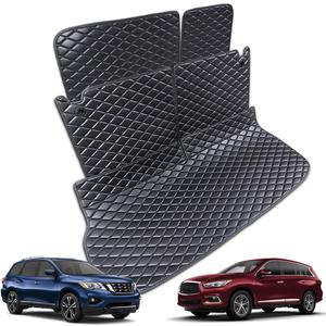 Cargo Mat Compatible with 2013-2020 Nissan Pathfinder  Infiniti QX60 JX35 Trunk Mat & 2ND+3RD Row Rear Backrest Cargo Liners (The 3RD Row Seat NOT Have The Power Return Function)