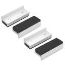 uxcell 3" Aluminum Vise Jaws with Magnetic, Rubber Pads Covers for Woodworking, DIY Making, Plumbing 2 Pair