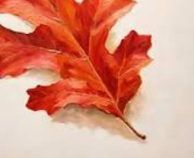 11.8in Clear Wall Sign Leaf Red
