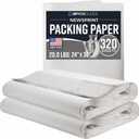 Bryco Goods 24" x 36" Newsprint Packing Paper Sheets for Moving | 320 Sheets | 20lb | Made in USA | Newspaper Paper | Must Have in Your Shipping Supplies