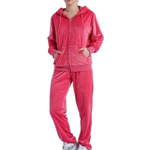 LeeHanTon Womens Velour Suits 2 Piece Track Suits Zipper Hoodie Pant for Running Yoga Jogger Fitness Womens Tracksuits Gym, XL