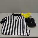 Murray Sporting Goods Men's Collared Referee Shirt 4-Piece Bundle - Referee Shirt, Hat, Flag, & Whistle Halloween Costume, Size M
