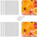 6 PCS Thickened Coaster Resin Mold, Silicone Mold for Epoxy Resin Casting, DIY Coasters, Bowl Mats, Candle Holders, Home Decoration