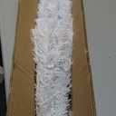 National Tree Company 4 ft Pre-Lit Mini Artificial Christmas Tree, White Iridescent Tinsel, 70 Clear Lights, 110 Tips, Includes Stand