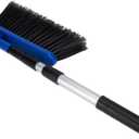Camco Adjustable Broom and Dustpan - Portable & Compact Full Size Broom - Adjusts from 24-52 Inches, Ideal for RV, Marine, and Home Use (43623-A)