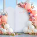 White Arch Covers 2 Set-7.2FT, 6FT White Arch Backdrop Cover Spandex Wedding Arch Stand Covers for Bridal Shower Wedding Baby Shower Birthday Party Ceremony Banquet Photo Background Decorations