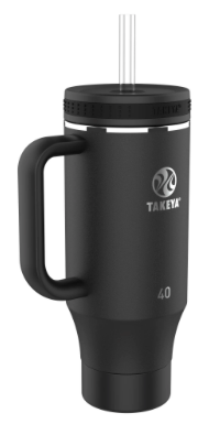 TAKEYA 40 OZ STRAW TUMBLER WITH HANDLE  40 OZ