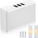 Saillong Wired Doorbell Chime with 2 Lighted Push Buttons, 16V 10VA Two Sounds Front and Rear Hardwire Door Bell Kit for Home Wall Inside, Compatible with Most Brand Doorbells(White, Yellow)