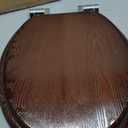 Round Slow Close Wood Toilet Seat Support 400 lbs. Heavy Duty Wooden Toilet Seat with Natural Wood Veneer, Toilet Lid with Soft Close Chrome Hinges, Grip-Tight Bumpers Easy to Clean, Easy to Install