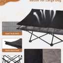 KingCamp Elevated Dog Bed for Large Dogs, Outdoor Raised Cooling Pet Cot Bed with Washable Breathable Mesh & No-Slip Feet Perfect for Camping, Backyard, Indoor Use (Large, Black)