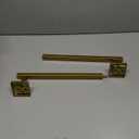 TQKAG 5-Pieces Brushed Gold Bathroom Hardware Accessories Set 23.6" SUS304 Stainless Steel Towel Bar Set Wall Mounted Square Toilet Paper Holder with Shelf