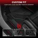LASFIT Floor Mats for Honda Ridgeline 2026 2025 2024 2023-2017 Crew Cab, All Weather Protection TPE Non-Slip Custom Fit Automotive Accessories Floor Liners 1st & 2nd Row, Black