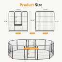 NEWBULIG Dog Playpen for Indoor 40 Inch 12 Panels - Portable Heavy Duty Metal Pet Exercise Pen with Door, Foldable Small Medium Large Dog Puppy Playpen Fence for Outdoor RV, Camping, Yard, Garden