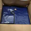 Reusable Grocery Bag On Wheels Large Capacity Shopping Trolley Foldable Rolling Tote with Outside Pocket, Heavy Duty Handle (Blue, Medium)