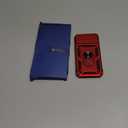 Janmitta Case for iPhone 14 & iPhone 13 Phone Cover Built in Slide Camera Lens Cover+Screen Protector,Heavy Duty Shockproof Full Body PhoneCase with Finger Ring Holder Kickstand,Red