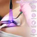 MYSWEETY UV Lash Light for Light Curing UV Eyelash Glue, 5W LED Eyelash Extensions Nail Tech Glue Lamp with Foot Pedal Control, Glue Cured in 2-3 Seconds, 10 Eye Patch+Goggles, Adjustable Spot Size