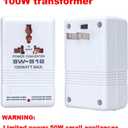 100W Voltage Converter Travel Adapter 110V/120V to 220V/240V Travel Step-Up & Down Voltage Converter Transformer