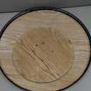 16" Lazy Susan Oak Wood Turntable Organizer for Cabinet, Farmhouse Round Lazy Susan Organization and Storage for Dining Table, Kitchen, Bathroom, Countertop, Cupboard, Kitchen Decor Whitewashed