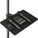 Microphone Stand Tray,Clamp on Shelf for TikTok,Most Mic Stands,10.8"x8.0" Large Tripod Shelf Table,Clip on Tray,Music Stand Accessories,Lash Tray Holder for Salon,Live Streaming,Recording,Concert